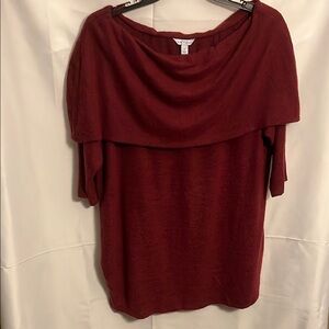Women's Red Cowl Neck Sweater